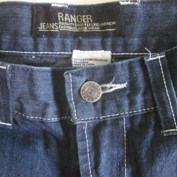 Mens Ranger Jeans 100% Cotton Size 30 X 32 Dark Wash Like New - Picture 7 of 11